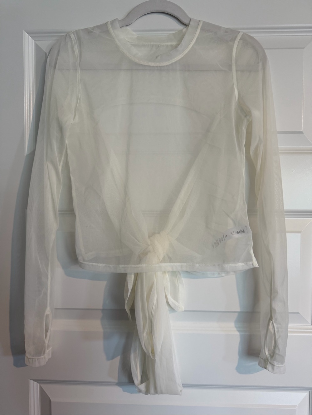 Popflex Bow Back Mesh Reversible Long Sleeve Top - Picture 2 of 3